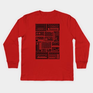 Drum Machine for Electronic Musician Kids Long Sleeve T-Shirt